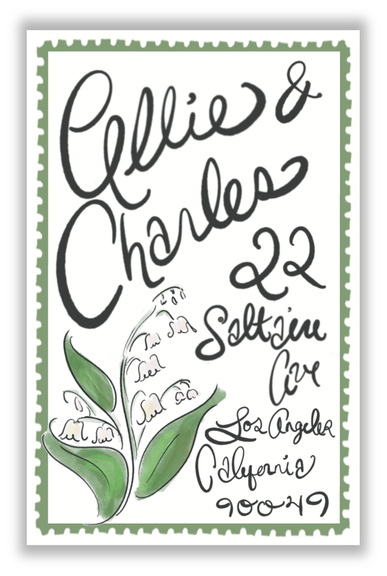 Climbing Lily of the Valley *Custom Calligraphy* | Return Address