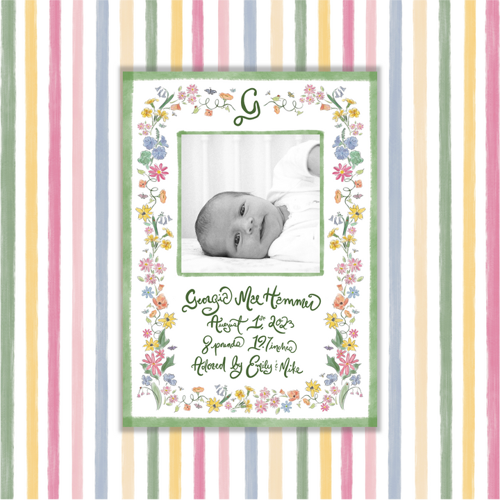 Custom Birth Announcement by Laura Vogel