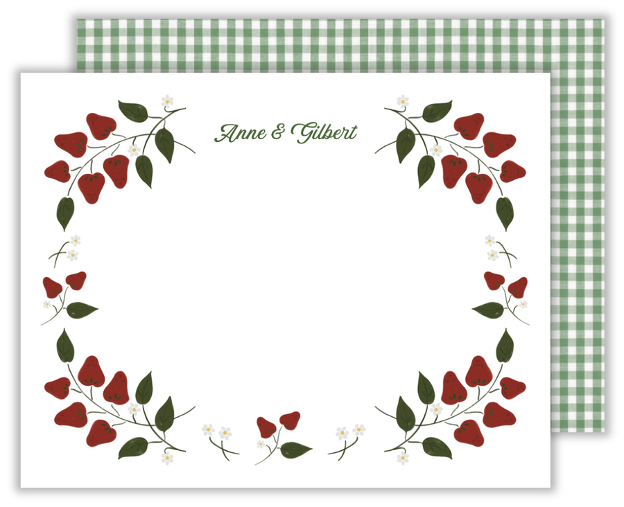 Strawberry Vine Stationery Notecards by Laura Lucie Vogel